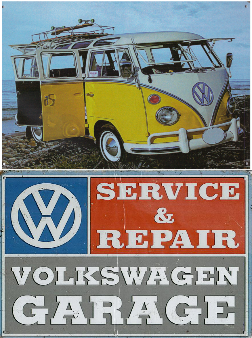 VW Combi Service & Repair - Old-Signs.co.uk